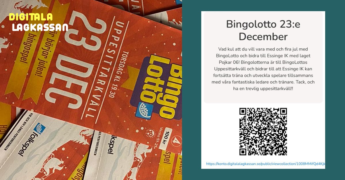 Sälj bingolotter med QRkod digitalalagkassan LI